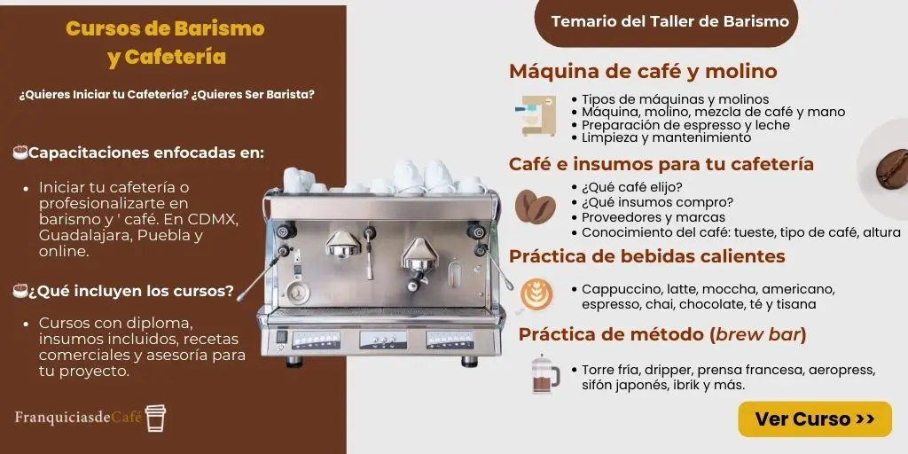 Cursos cafetería y barismo 