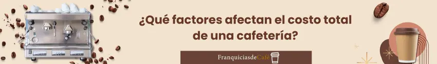 ¿Qué factores afectan el costo total de una cafetería?